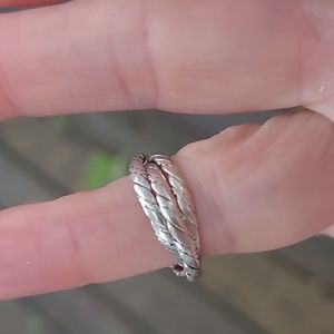 Sterling Silver Triple layered connected ring Vintage